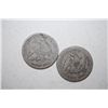 Image 2 : Lot of 2 Seated Liberty Half Dollars dated 1876 and 1855; EST. $75-100