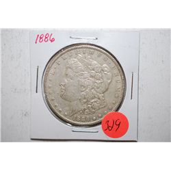 1886 Silver Morgan Dollar; EST. $30-40