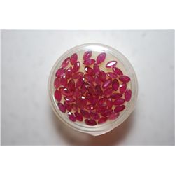 Diamond-Shaped Red Gemstones; Approximately 35+ Stones; EST. $20-30