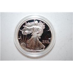 1993-P Silver American Eagle $1 Proof In Velvet Box With COA Included; 99.9% Silver 1 Oz.; EST. $75-