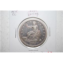 1875-CC US Trade $1; Cleaned With VF Details; EST. $400-475