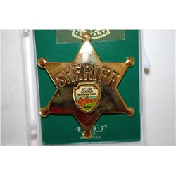 Fred Harvey Trading Co. Collectible REPLICA Sheriff Badge; Grand Canyon National Park Ariz.; EST. $5