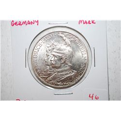 1901 German 5 Deutsche Mark Foreign Coin; BU; EST. $125-200