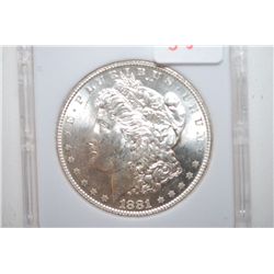 1881-S Silver Morgan $1; MCPCG Graded MS63; EST. $60-80