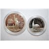 Image 1 : 1986-S US Liberty Commemorative Two-Coin Proof Set In Velvet Box; Ellis Island $1 & Nation Of Immigr
