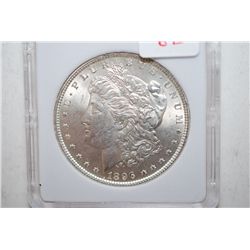 1896 Silver Morgan $1; MCPCG Graded MS61; EST. $60-80
