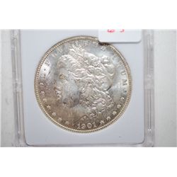 1901-O Silver Morgan $1; MCPCG Graded MS61; EST. $60-80