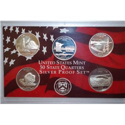 2005-S US Mint State Quarter Silver Proof Set With COA Included; EST. $30-40