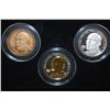 Image 1 : Michael Jordan Commemorative Proof Set; 1 oz Fine Silver Selectively Plated with 24k Gold medallion,