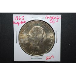 1965 England Churchill Commemorative Coin; EST. $3-5