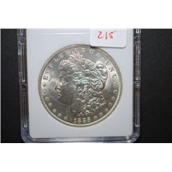 1885-O Morgan Silver $1; MCPCG Graded MS-61; EST. $45-65