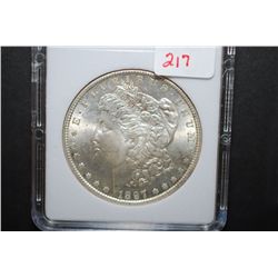 1897-S Morgan Silver $1; MCPCG Graded MS-61; EST. $65-115