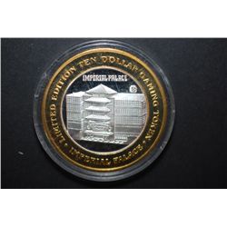 Imperial Palace Las Vegas Silver Strike Limited Edition $10 Gaming Token; .600 Fine Silver; $20-25