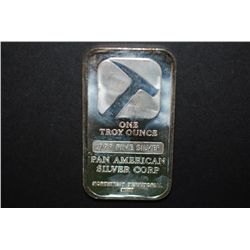 Pan American Silver Ingot; 1 oz. .999 Fine Silver; EST. $35-40