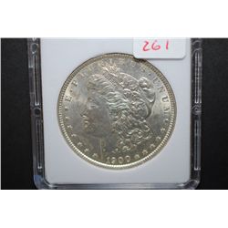 1900 US Silver Morgan $1; MCPCG Graded MS61; EST. $60-80