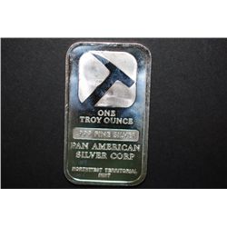 Pan American Silver Ingot; 1 oz. .999 Fine Silver; EST. $35-40