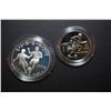 Image 1 : 1994 US Special Edition World Cup Commemorative Collector's Two-Coin Set In Display Box With History