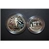 Image 2 : 1986-S US Liberty Commemorative Two-Coin Proof Set In Velvet Box; Ellis Island $1 & Nation Of Immigr