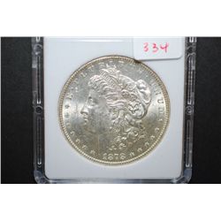 1878-S US Silver Morgan $1; MCPCG Graded MS63; EST. $75-95