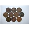 Image 1 : Indian Head One Cent; Various Dates & Conditions; Lot of 10; EST. $10-20