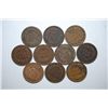 Image 2 : Indian Head One Cent; Various Dates & Conditions; Lot of 10; EST. $10-20