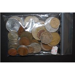 World Coins & Tokens; Various Dates, Conditions & Denominations; Lot of 50; EST. $5-10