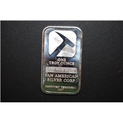 Pan American Silver Ingot; 1 oz. .999 Fine Silver; EST. $35-40