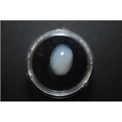 Oval-Shaped White Gemstone; EST. $10-20