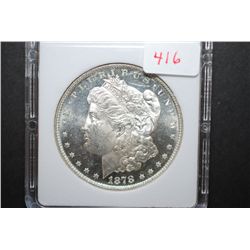 1878 US Silver Morgan $1 With 8 Tailfeathers; MCPCG Graded MS64 PL; EST. $435-1000