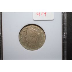 1886 Liberty V-Nickel; MCPCG Graded VG8; EST. $320-425