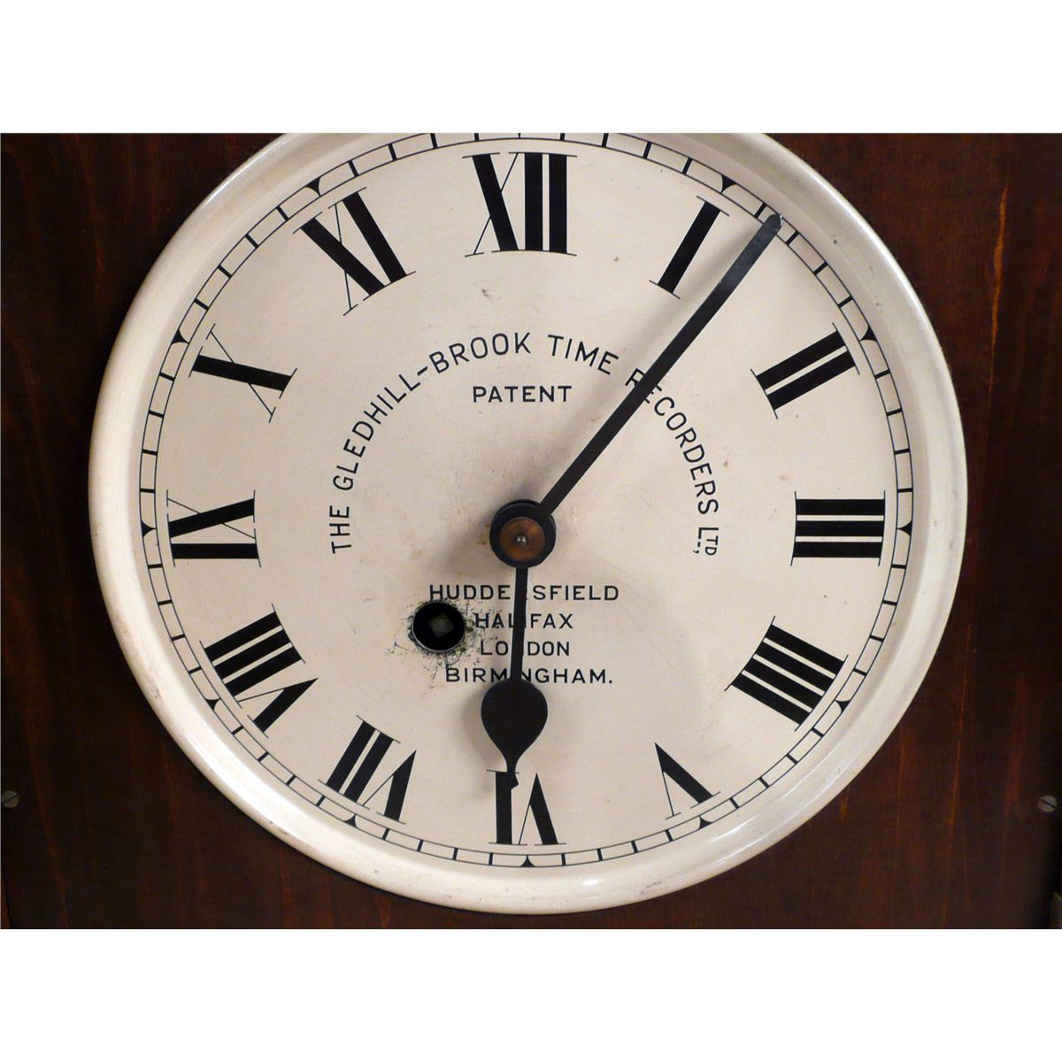 GledhillBrook Time Recorders Limited Oak Time Clock, London, early