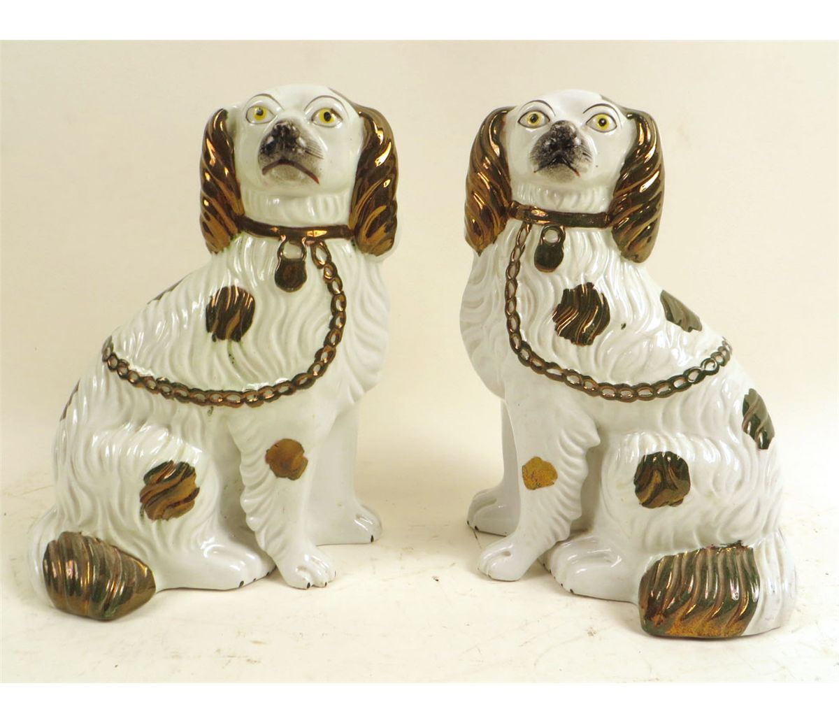 Pair of Staffordshire Porcelain Dogs, English, 19th/20thC., N9ENBE