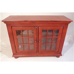 Contemporary Red Stained Oak Display Cabinet, 20th C., N9ENBH
