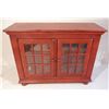 Image 1 : Contemporary Red Stained Oak Display Cabinet, 20th C., N9ENBH