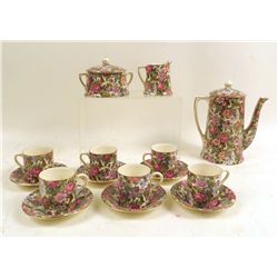 Royal Ducal Porcelain Demi-Tasse Coffee Set, English, 20th C., N9ENBE