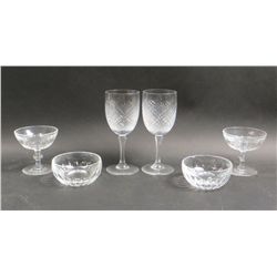 Assembled Group of Steuben Colorless Crystal Bowls and Sherbert Dishes,20th C.N9ENBE