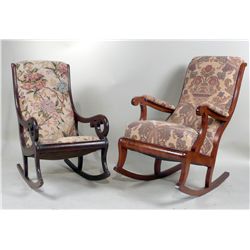 Two Victorian Mahogany Rocking Chairs, American, late 19th C., N9ENBH