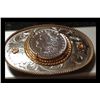 Image 3 : German Silver Buckle with a 1921 Morgan…..Incredible Piece….