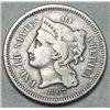Image 1 : FULL LIBERTY! OLD US COIN 1867 RARE 3 CENT PIECE CIVIL WAR TIME AND LATER!
