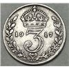 Image 2 : DETAILED! OLD ENGLISH COINS 1917 KING GEORGE SILVER THREEPENCE