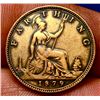 Image 2 : OLD ENGLISH COINS 1879 VICTORIA FARTHING SCARCE!