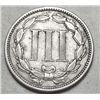 Image 2 : FULL LIBERTY! OLD US COIN 1881 RARE 3 CENT PIECE CIVIL WAR TIME AND LATER!