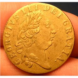 OLD ENGLISH 1797 KING GEORGE III SPADE GUINEA TOKEN COUNTER EXONUMIA!