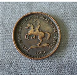 1863 Civil War Token 'The Federal Union It Must Be Preserved' 'Our Union'