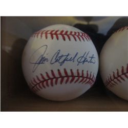 Jim Catfish Hunter Autographed Baseball full COA