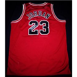 Michael Jordan Autographed red Jersey JSA LOA