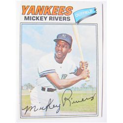 Mickey Rivers 1977 Topps Yankees  Mint Baseball Card