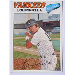 Lou Piniella 1977 Topps Yankees  Mint Baseball Card