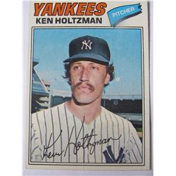 Ken Holtzman 1977 Topps Yankees  Mint Baseball Card