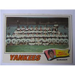 Team Card Billy Martin 1977 Topps Yankees  Mint Baseball Card